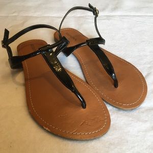 Black patent Merona sandals 7.5